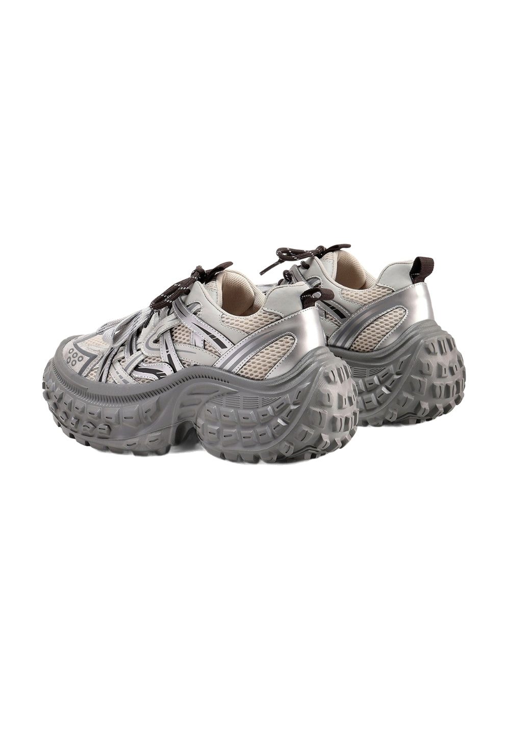 C.BANNER丨Silver Chunky Dad Sneakers for Women - PSYLOS 1, C.BANNER丨Silver Chunky Dad Sneakers for Women, Chunky Sneakers, C.BANNER, PSYLOS 1